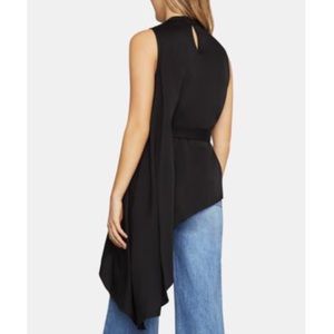 BCBGMAXAZRIA Asymmetrical Peplum Top